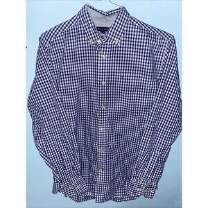 Tommy Hilfiger Mens Long Sleeve Shirt Size Small Button Down Up Classic Fit Blue